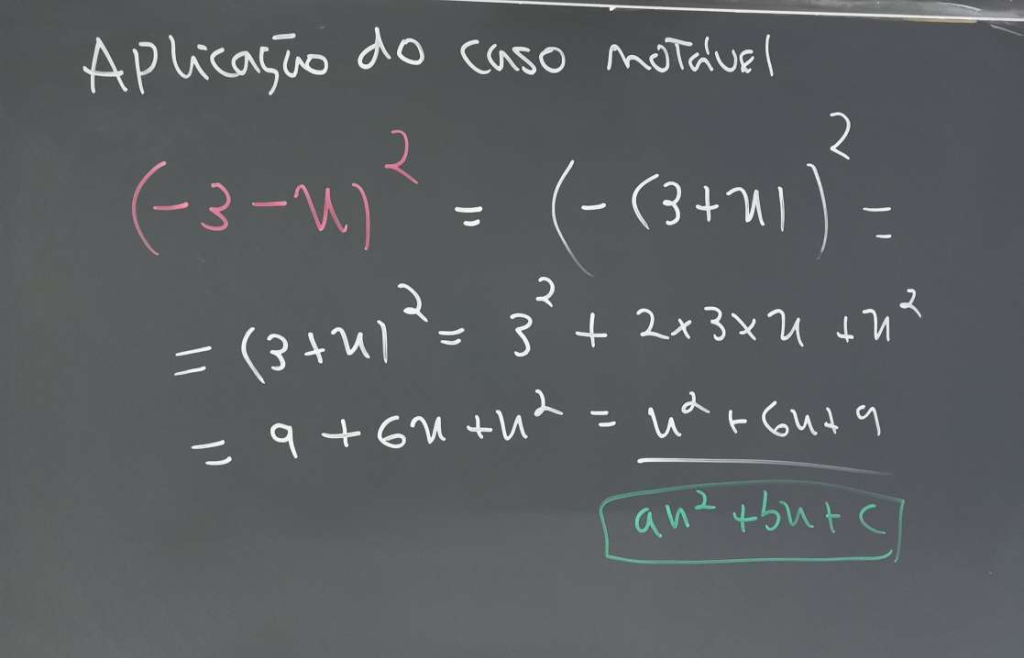 exemplos de aplicação casos notáveis da multiplicação