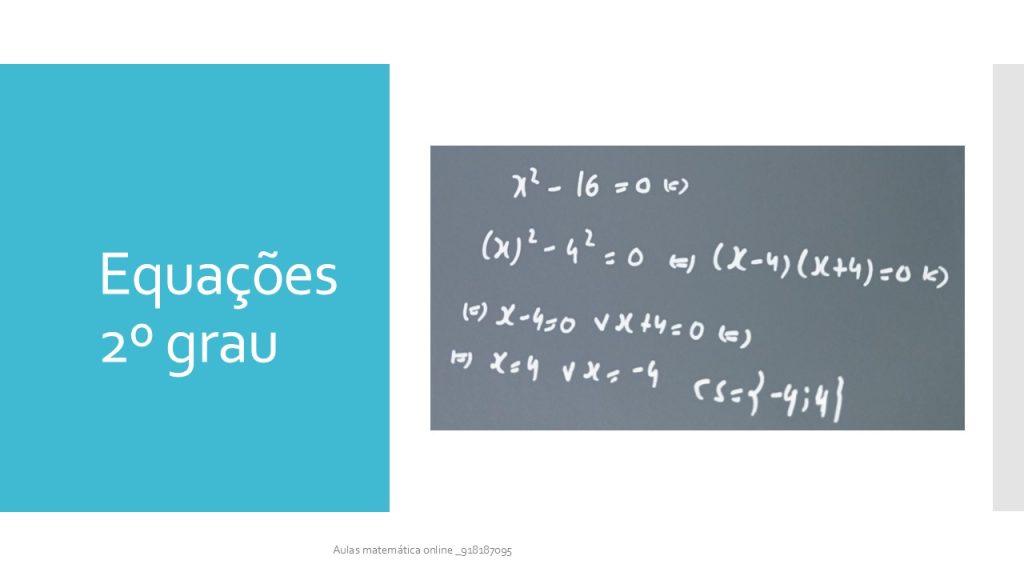 Resolução de equações de 2º grau com casos notáveis da multiplicação