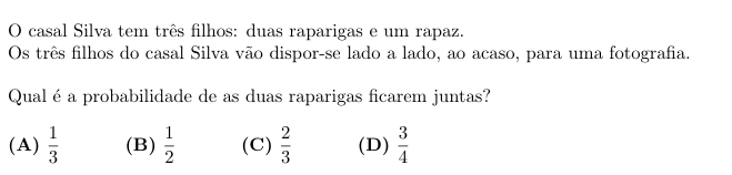 Estudo das probabilidades - Preparação Exame