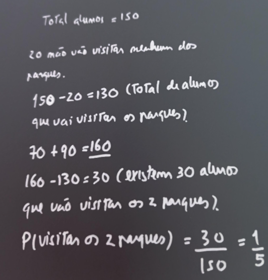 resolução exercício de probabilidades matemática 9º ano