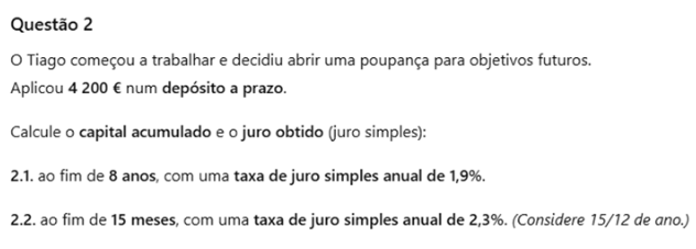 Ficha Revisões _ Juros simples e composto