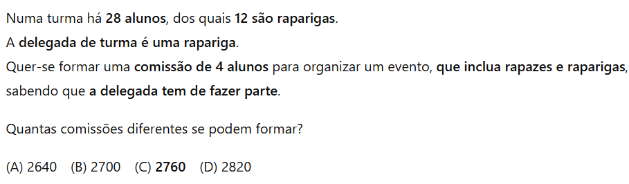 Ficha de revisões Arranjos e Combinações parte_1