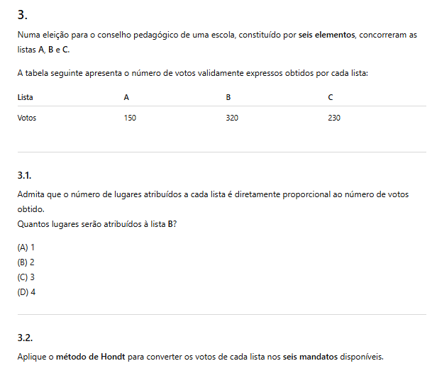 Exercícios de revisão Modelos Matemáticos na partilha