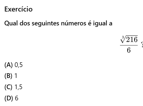 Ficha de revisão - Expressões numéricas com raízes e frações