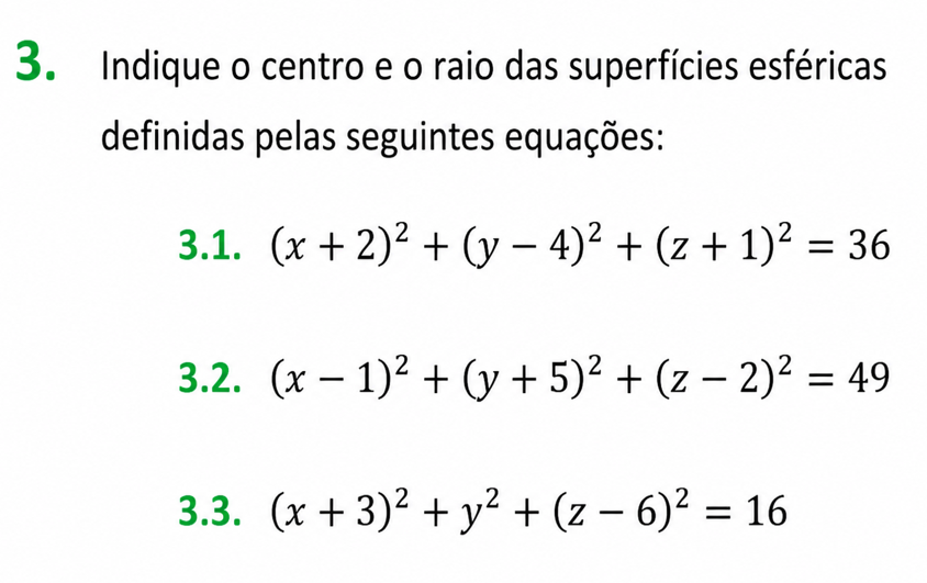 Estudo da superfície esférica