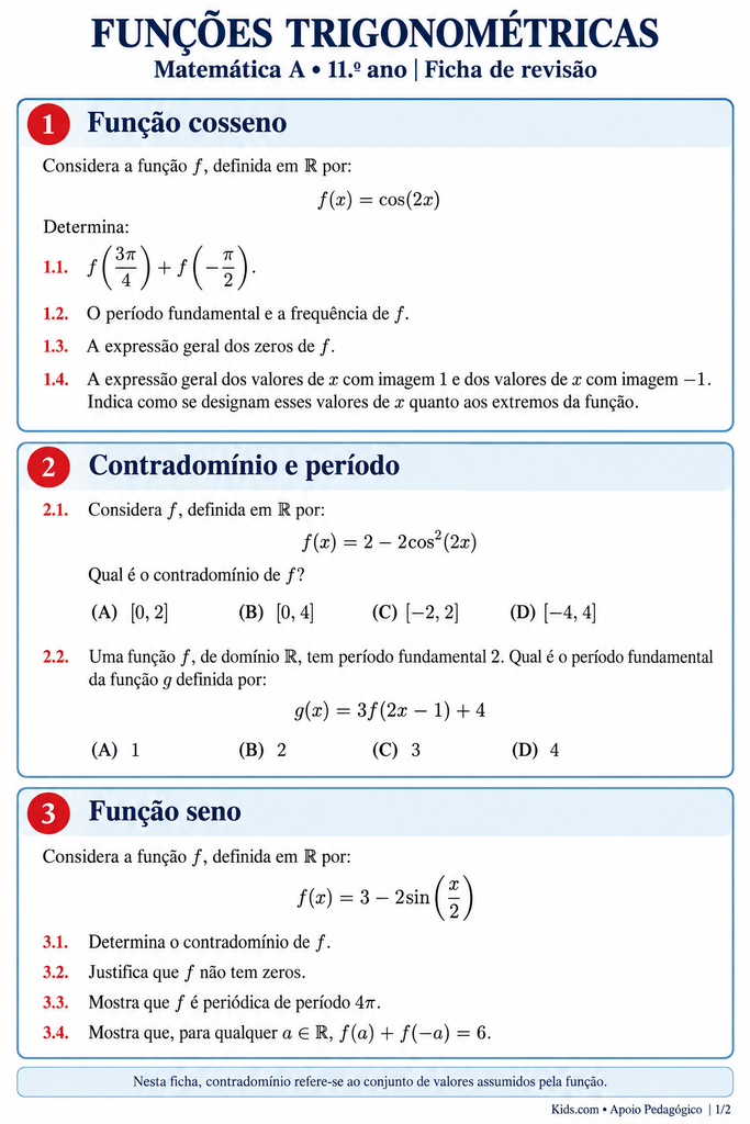 Estudo das Funções Trigonométricas
