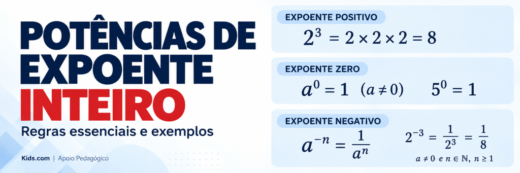 Exercícios de potências de expoente inteiro